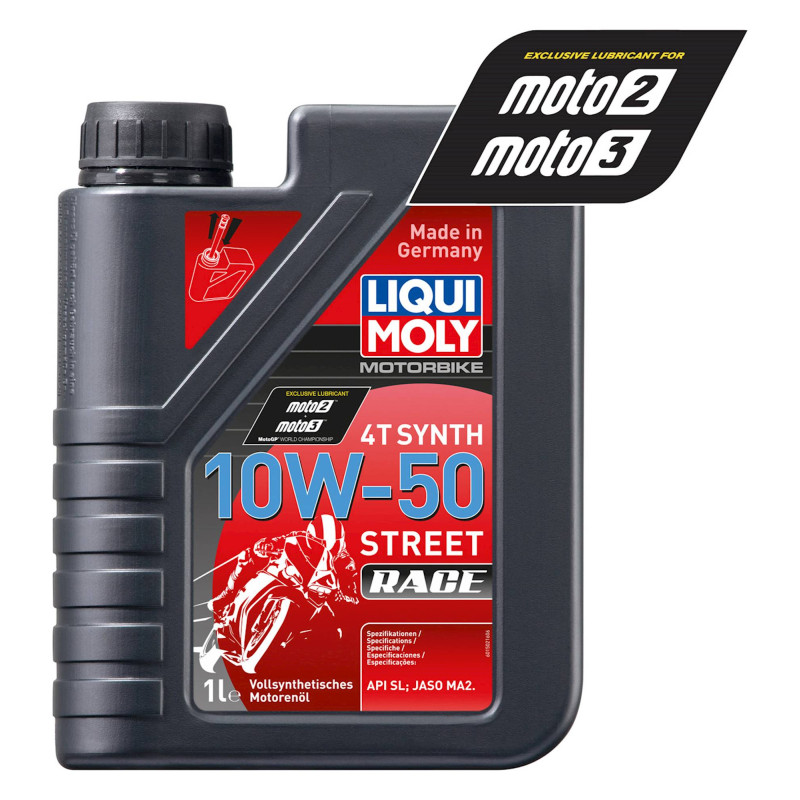 Liqui Moly olej 4T - plná syntetika - Street Race - 10W-50 1L 1502