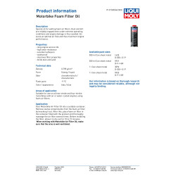 Liqui Moly Plně syntetické Vzduchový filtr Care 500 ml -   1625