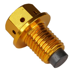 Magnetyczna śruba do czyszczenia oleju - 12 mm, skok 1,5, złota