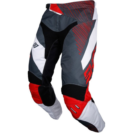 Spodnie MX Shot Aerolite Optica dla dorosłych, szaro-czerwone