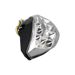 Lampa tylna LED Bike It z przezroczystym szkłem i zintegrowanymi kierunkowskazami D046