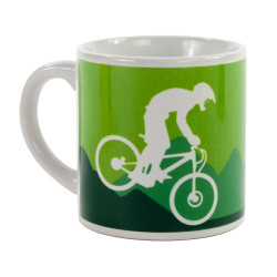 Hrnček espresso cyklo Downhillers zelený