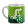 Kubek do espresso Cyclo Downhillers zielony