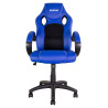 Niebieskie krzesło dla kierowców SUZUKI z czarnymi panelami