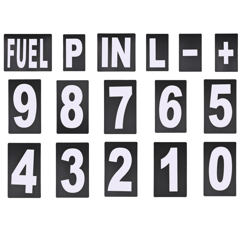 Zestaw numerów Pit Board w kolorze białym