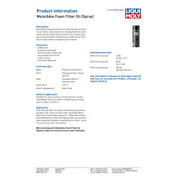 Liqui Moly 400ml Foam Filter Spray - 1604