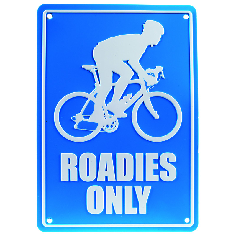 Parkovacie cyklo ceduľa Roadies Only