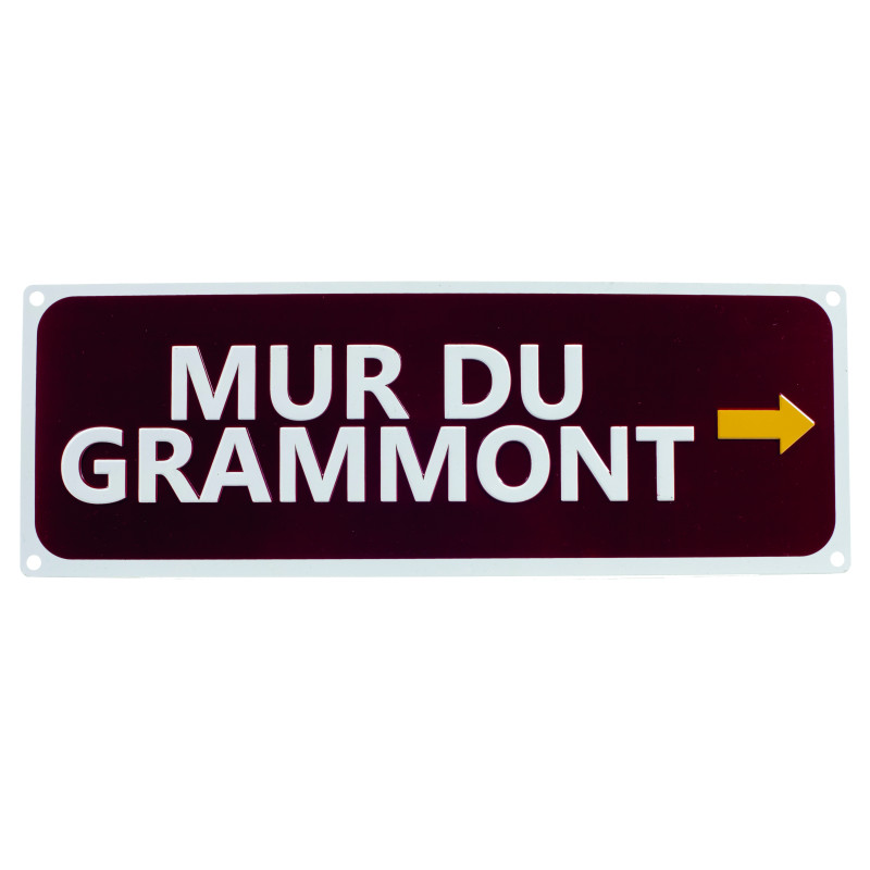 Replika dopravnej značky Mur du Grammont