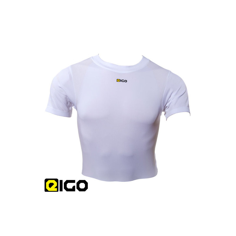 Eigo 4-Way Stretch Základná vrstva s krátkym rukávom bielej