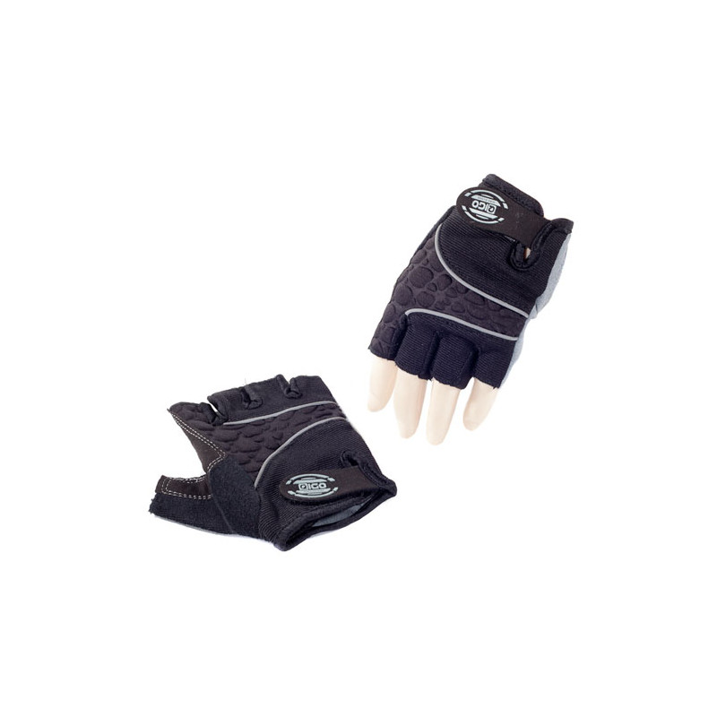 Rękawiczki rowerowe Eigo z żelem, 3D czarne
