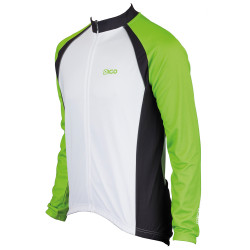 Eigo Logic pánsky cyklistický dres s dlhým rukávom jar/ jeseň, zelený/ čierny