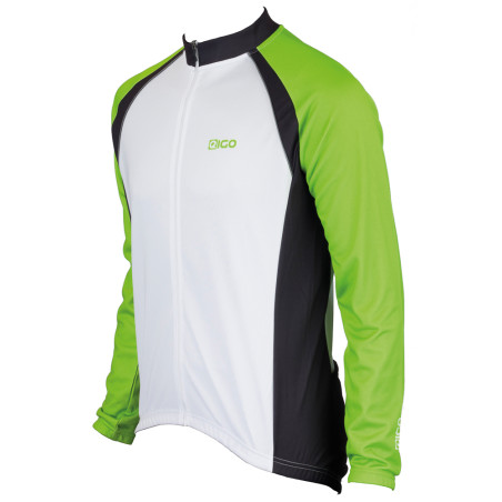 Eigo Logic pánsky cyklistický dres s dlhým rukávom jar/ jeseň, zelený/ čierny