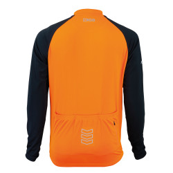 Eigo Tempest Pánská dlouhý rukáv krátký zip cyklistický dres Vivid oranžová / černá