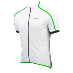 Eigo Klasické pánské krátký rukáv cyklistický dres White / Green