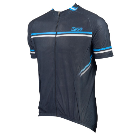Męska koszulka rowerowa z krótkim rękawem Eigo Diamond w kolorze czarnym / niebieskim / białym