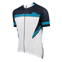 Męska koszulka rowerowa z krótkim rękawem Eigo Diamond w kolorze biało-czarno-niebieskim