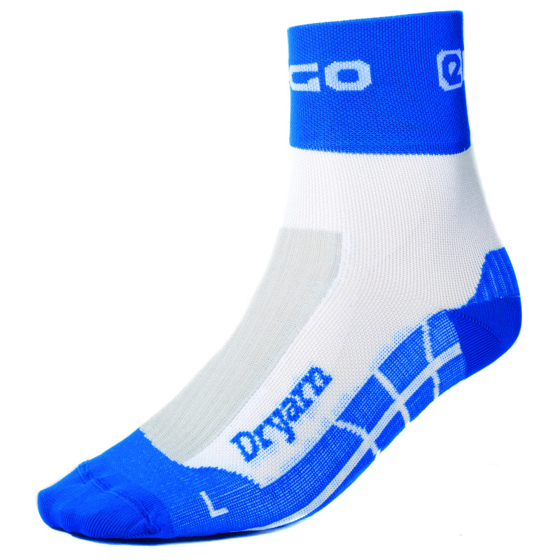 Eigo cyklistické ponožky Dryarn bílo/modré, vel. S (UK 2,5-5 EU 35-38)