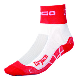 Eigo cyklistické ponožky Dryarn bielo/červené, veľ. S (UK 2,5-5 EU 35-38)