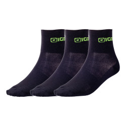 Eigo cyklistické ponožky Coolmax černé, balení po 3 párech