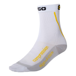 Eigo cyklistické ponožky krátke kompresné biele