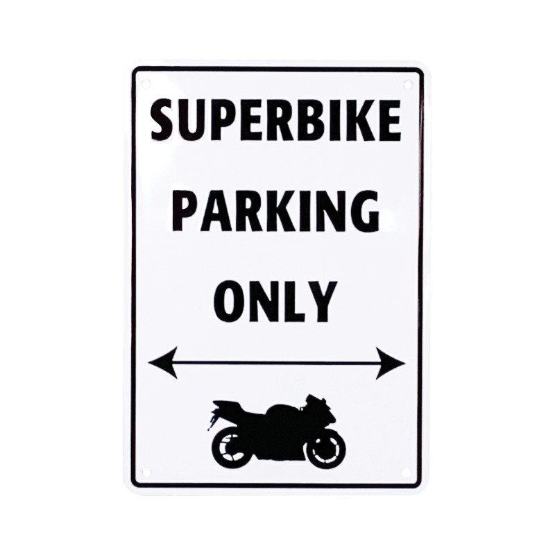 Tabuľka- parkovacia ceduľa- SUPERBIKE PARKING ONLY