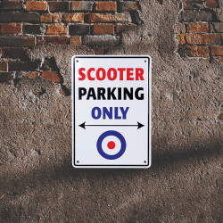 Tabuľka- parkovacia ceduľa- SCOOTER PARKING ONLY