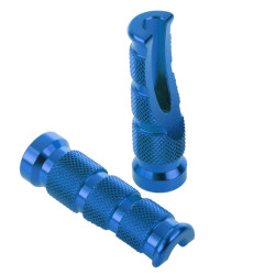 Aluminiowe stożkowe kołki podnóżka Bike It (para) - niebieskie