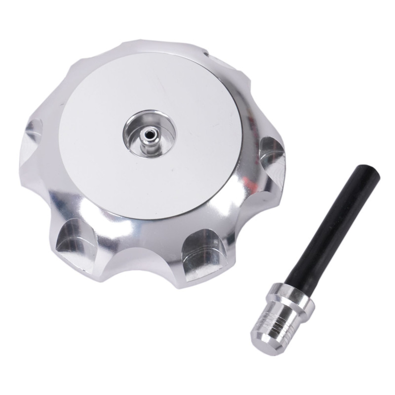 Fuel Cap MX With Vent Valve KTM- Husky Silver (Fits 47mm OD Thread)