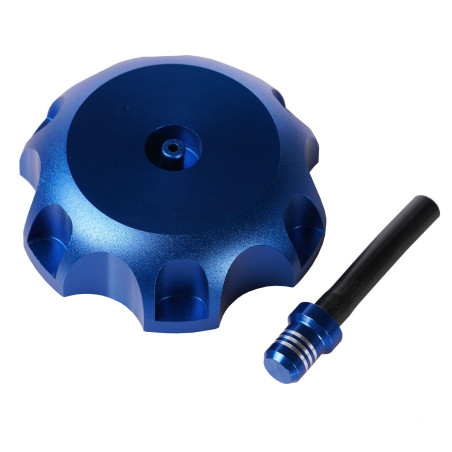 Viečko palivovej nádrže MX s odvzdušňovacím ventilom Yamaha YZ 03 Kawa KX250 05 modré (pasuje 57mm OD závit)