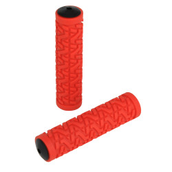 Keirin Rubber Bicycle Grips - Red