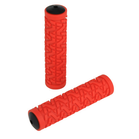 Keirin Rubber Bicycle Grips - Red