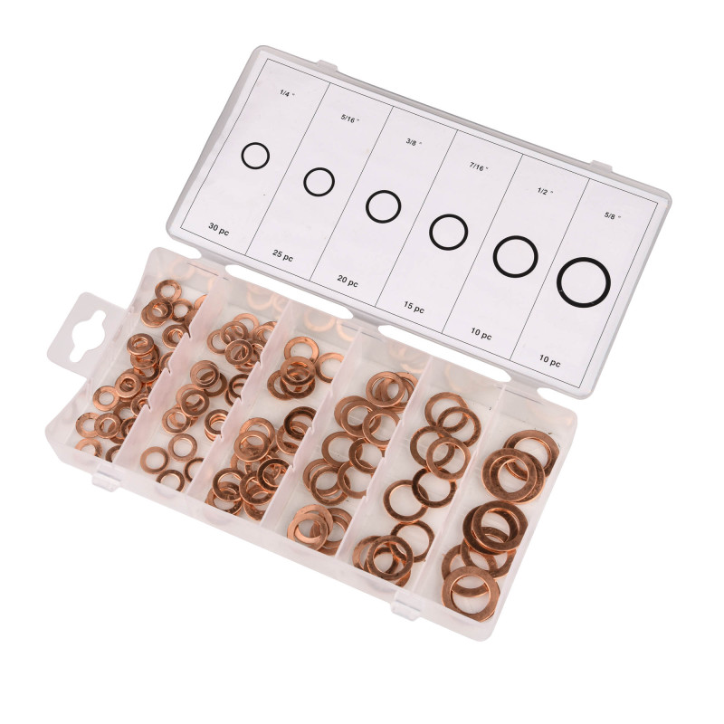 Bike It Copper Washer Kit (IMPERIAL) - 110pcs SET