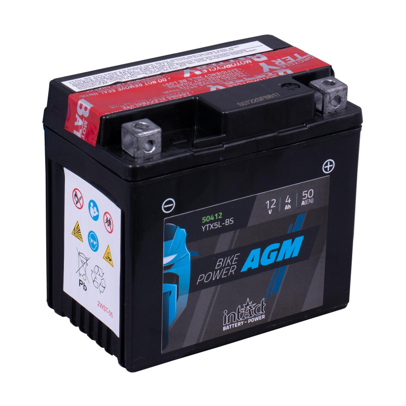 intAct YTX5L-BS Bezobsługowy akumulator rowerowy AGM