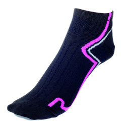 Eigo nízko střižené ponožky Coolmax černo/purporová, velikost L