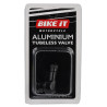 Bike It Aluminium 90° Tubeless Valve 11.3mm (Black - 1 Piece)