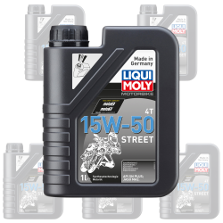 Liqui Moly Oil 4 Stroke - Semi Synth - Street - 15W-50 1L [2555] (Box Qty 6)