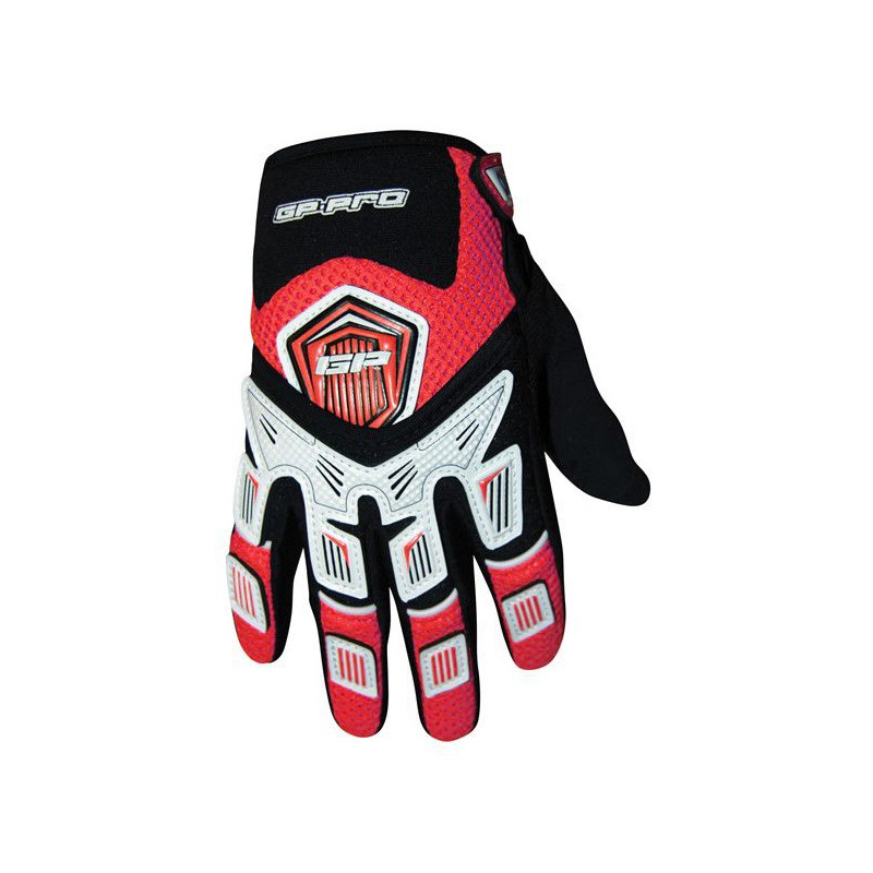 Dziecięce rękawiczki motocrossowe GP-PRO V-FLEX - czerwone (XXS 13-14 cm, rozmiar 6)