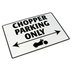 Tabulka- parkovací cedule- CHOPPER PARKING ONLY