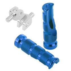 Bike It Replacement Ducati Tapered Footpegs (Rider - Blue)