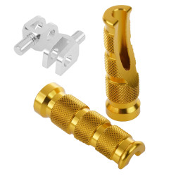 Bike It Replacement Ducati Tapered Footpegs (Rider - Gold)