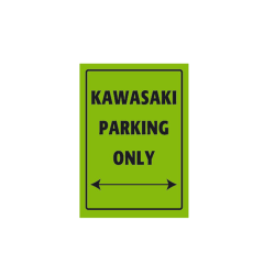 Tabuľka- parkovacia ceduľa- KAWASAKI PARKING ONLY