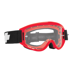 Okulary MX Spy Breakaway w kolorze czerwonym z przezroczystymi soczewkami HD