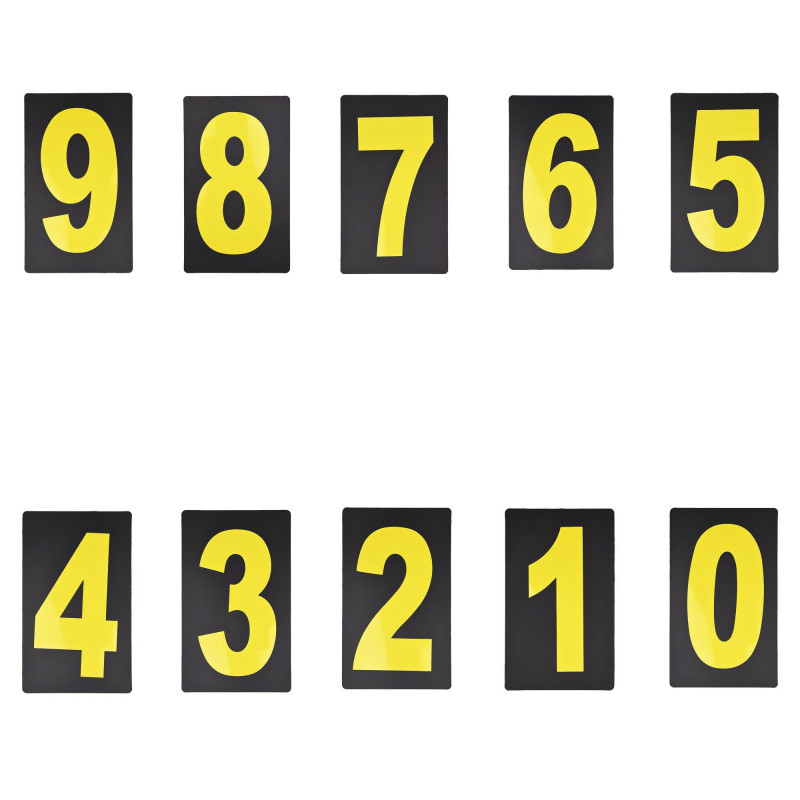 Zapasowy żółty numer do tablicy Biketek