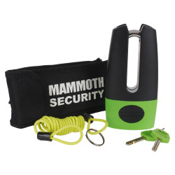 Mammoth Security Thatcham Shackle zámok na kotúč s 11mm čapom a pripomínacou pružinkou