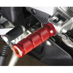 Okrągłe sportowe podnóżki BikeTek Ducati Rider czerwone