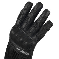 Bike It &#39;UFG&#39; Ultimate Streetfighter kožené motocyklové rukavice (čierne)