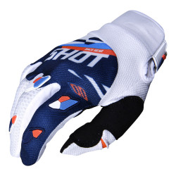 Shot Contact Score modro/neon oranžové MX dospělé rukavice