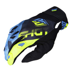 Shot Devo Ultimate modro/neon žluté dospělé MX rukavice