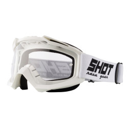 Shot Assault bílé motokrosové brýle lesklé