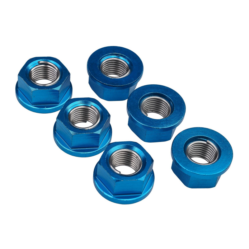 Bike je Rear Sprocket Nut Kit 12mm modrá (6ks)